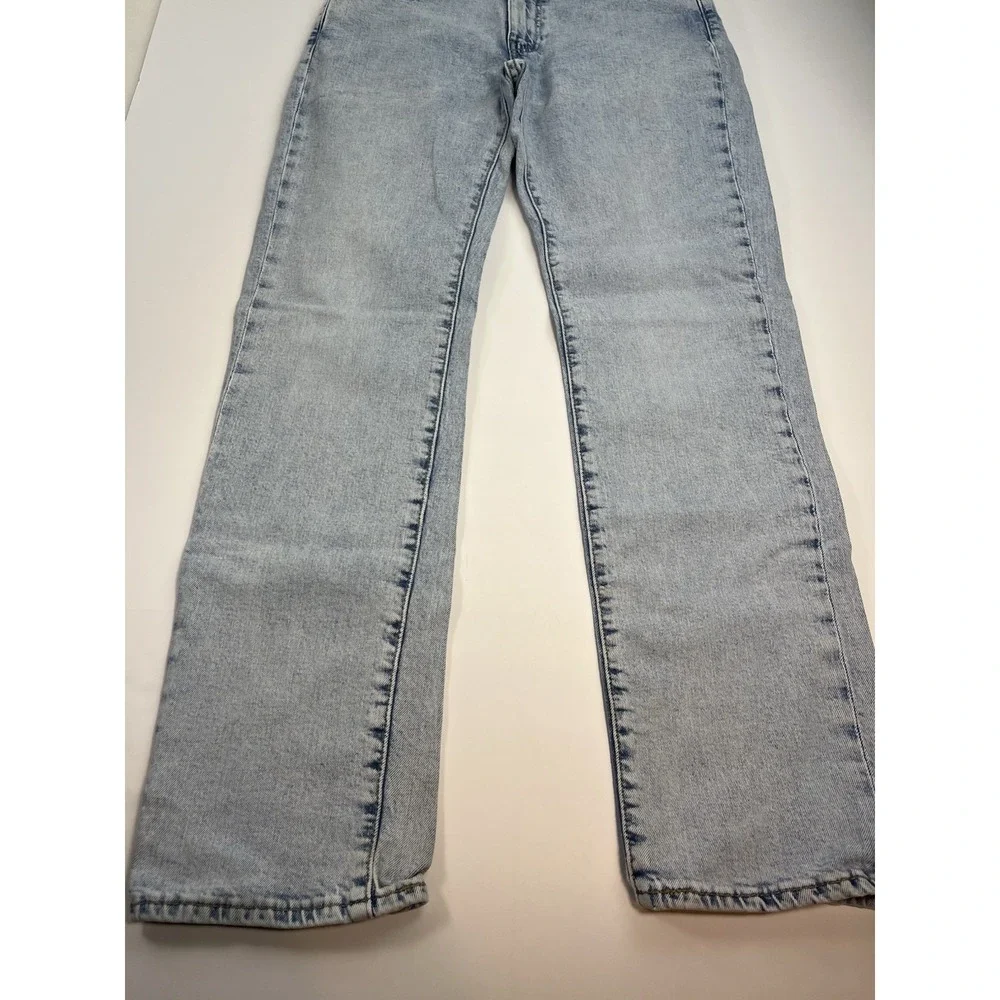 Levis 514 Premium Big E Jeans Mens 30x30 Light Wash Denim Straight Fit Mid Rise
